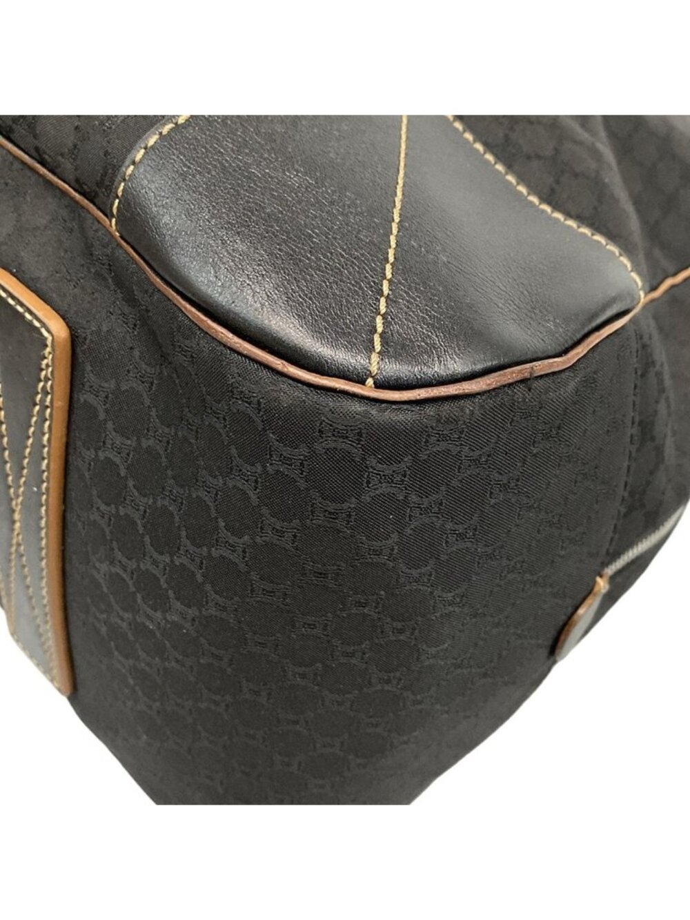 ★SOLD★ Celine Boston Bag Macadam Pattern Black Leather - Picture 6 of 15